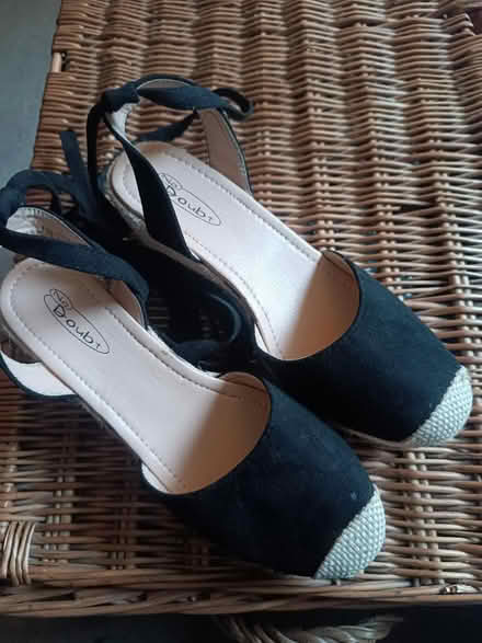 Photo of free Black Lace Up Espadrille Wedges (Hanwell W7) #3