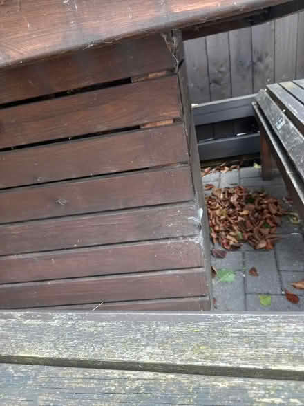 Photo of free Outdoor Wooden Table and benches (DE56) #2