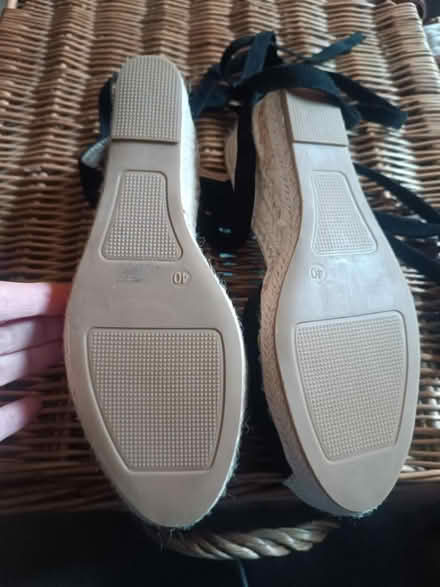 Photo of free Black Lace Up Espadrille Wedges (Hanwell W7) #4