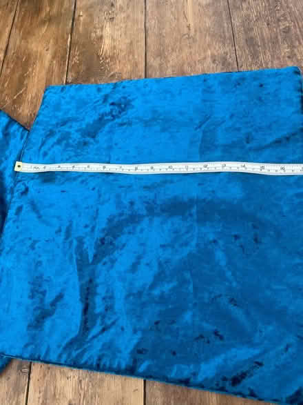 Photo of free Two turquoise velvet cushion covers (East Didsbury/Burnage M19) #4