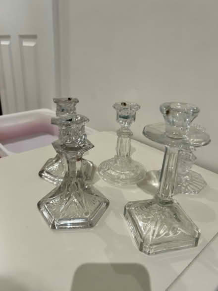 Photo of free Collection of glass candlesticks (Berkekey) #1