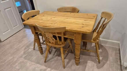 Photo of free Wooden table and chairs (Merley) #2