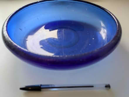 Photo of free Dark blue shallow glass bowl (Southbourne, Dorset BH6) #2