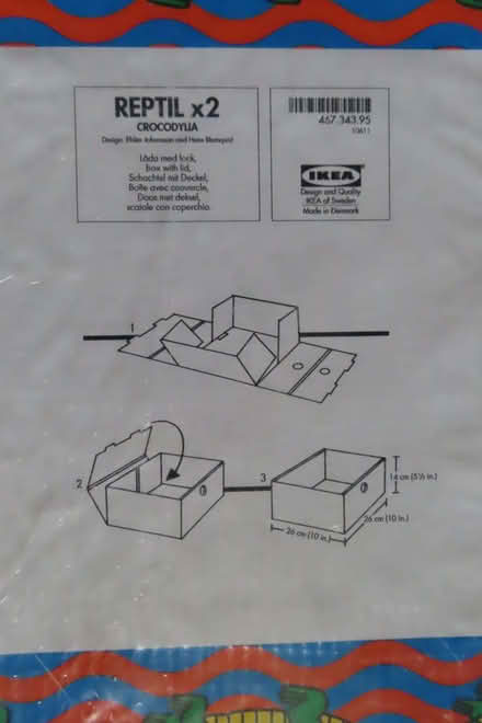 Photo of free Ikea fold up box crocodile pattern (Abingdon OX14) #2