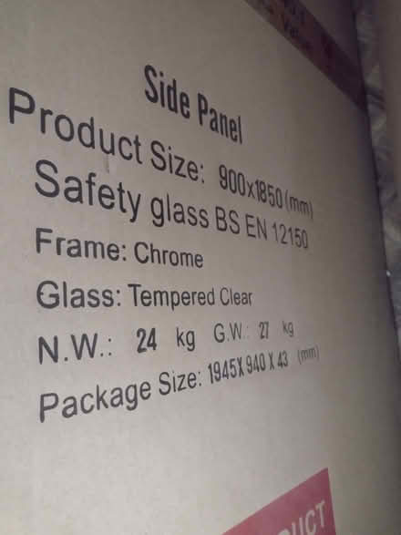 Photo of free Glass side panel for shower 900 x 1850mm (Pokesdown BH5) #2