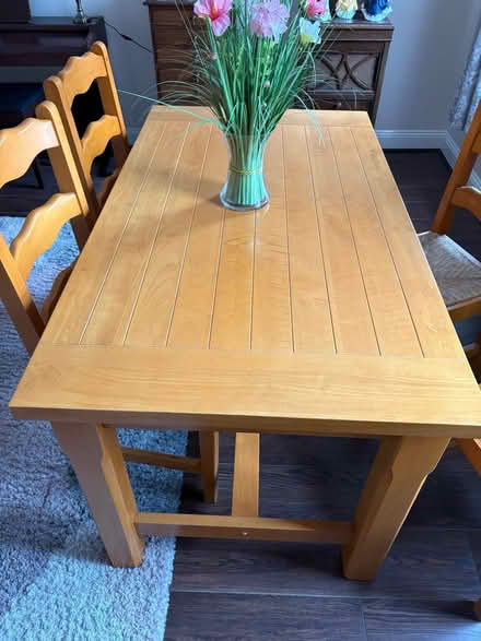 Photo of free Four seater pine wooden dining table. (Thornaby Village TS17) #1