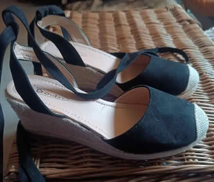 Photo of free Black Lace Up Espadrille Wedges (Hanwell W7) #2
