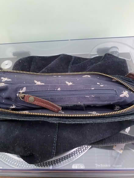 Photo of free Fat face blue suede handbag (Stockland Green B23) #3