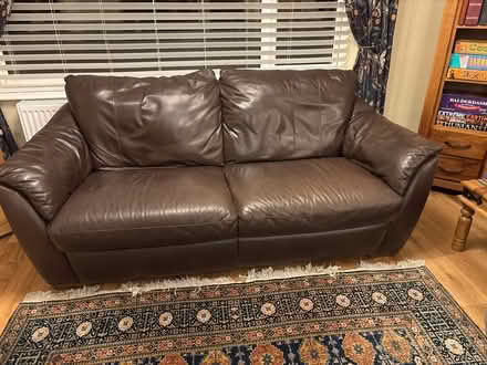 Photo of free 3 Seater Leather Sofa (Little Whelnetham) #1