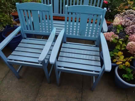 Photo of free Garden bench and two garden chairs (Rectory Farm) #2