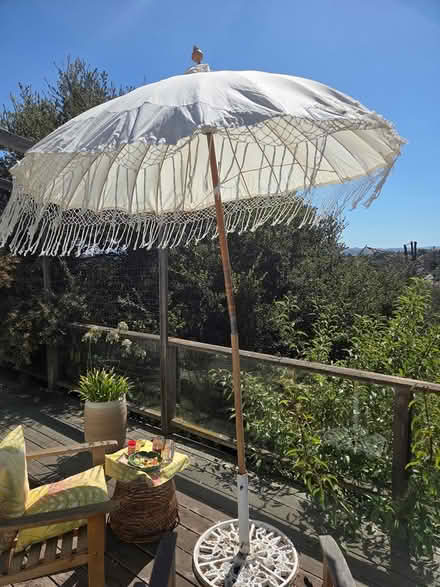 Photo of free Patio Umbrella w. Tassels Needs TLC (Vallejo CA) #2