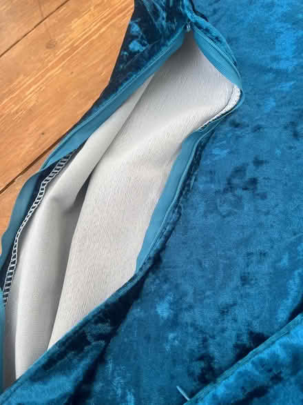 Photo of free Two turquoise velvet cushion covers (East Didsbury/Burnage M19) #3