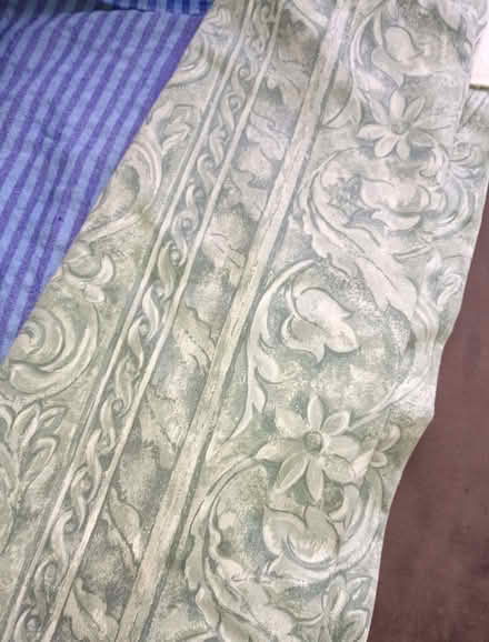 Photo of free Pair of green patterned curtains (Minchery Farm OX4) #4