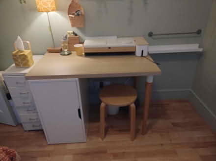 Photo of free IKEA desk with cupboard (Norbiton KT2) #1