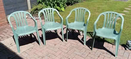 Photo of free 4 plastic patio chairs ST3 (Star yard ST3) #2