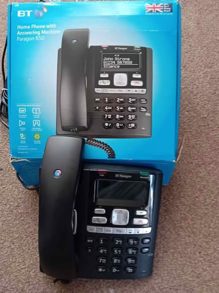 Photo of free BT landline phone with answering machine and caller Id (Sele Farm SG14) #1