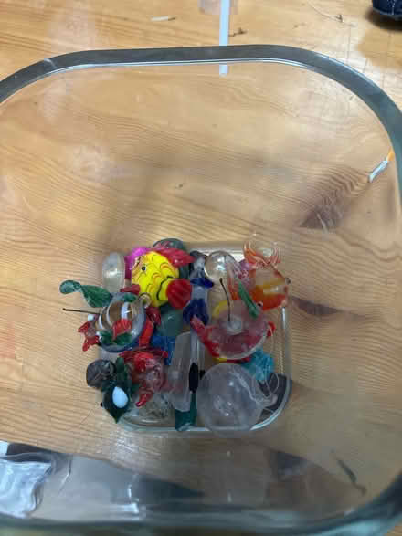 Photo of free Glass fish bowl with glass fish (Finchley Central N3) #1