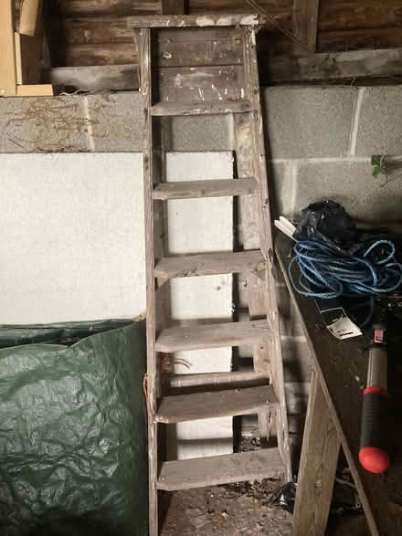 Photo of free Authentic original 'barn find' genuine solid wood ladder (Old Radnor LD8) #1