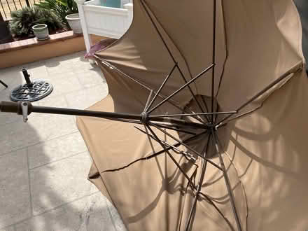 Photo of free 9 ft Sunbrella with broken rib (Morgan Hill) #1