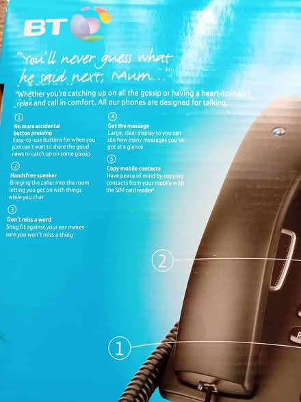 Photo of free BT landline phone with answering machine and caller Id (Sele Farm SG14) #3