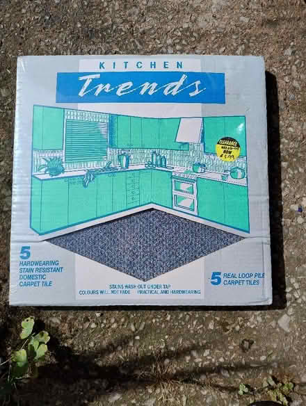 Photo of free 5 Blue carpet tiles (Cheadle Hulme SK8) #1