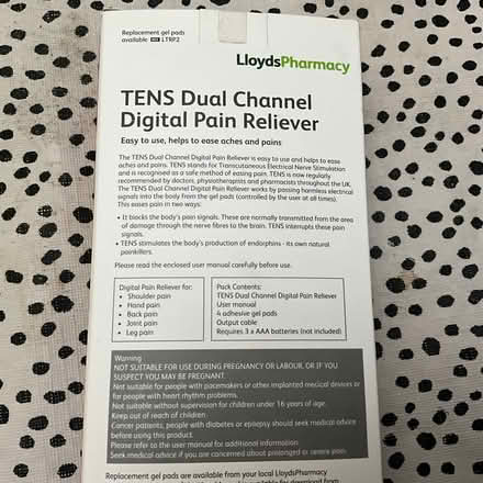 Photo of free Tens Dual Channel Digital Pain Reliever (Stifford Clays RM16) #2