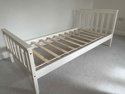 Photo of free White single bed frames x2 (Stoke Hammond MK17) #1