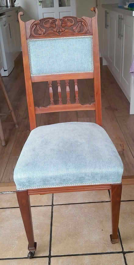 Photo of free 4 antique dining chairs (Elworth CW11) #2
