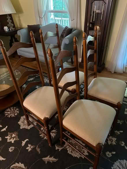 Photo of free Set of four ladderback chairs (South Bowie) #1