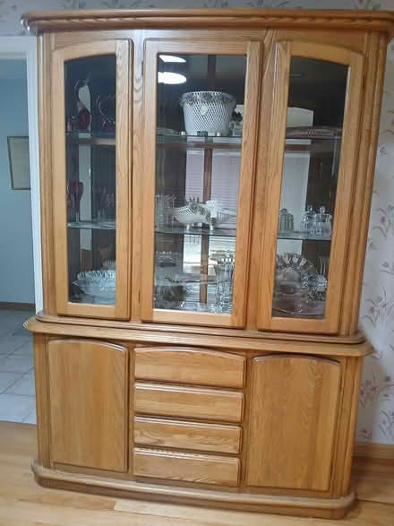 Photo of free Beautiful oak display case (Ortega Park, Sunnyvale) #1