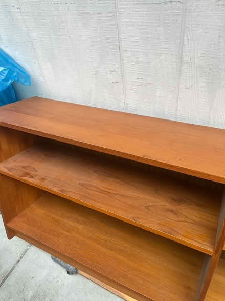 Photo of free Teak bookshelf (southwest Sunnyvale) #2