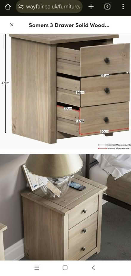 Photo of Bedside drawers (SE14) #2