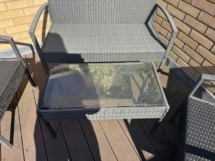 Photo of free 3-seat garden set with glass table (Trumpington) #3