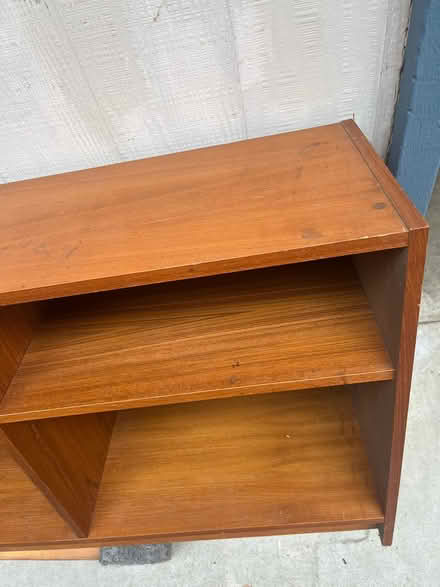 Photo of free Teak bookshelf (southwest Sunnyvale) #1