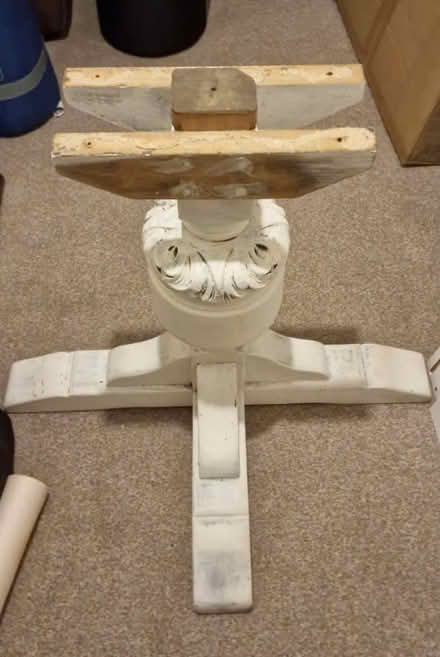 Photo of free Wood table pedestal (St Leonard’s TN38) #2