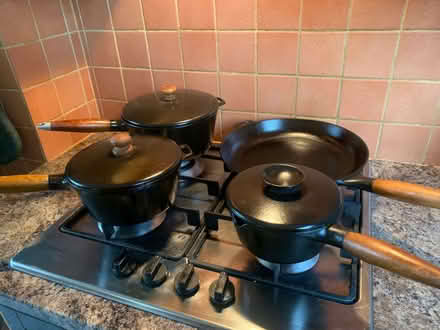 Photo of free Cast iron pans, set of 4 (AB23) #1