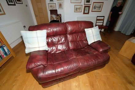 Photo of free Suite - red/brown leather (Witherslack LA11) #1