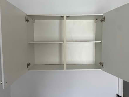 Photo of free White double wall cupboard +fixings (Worthing BN11) #2