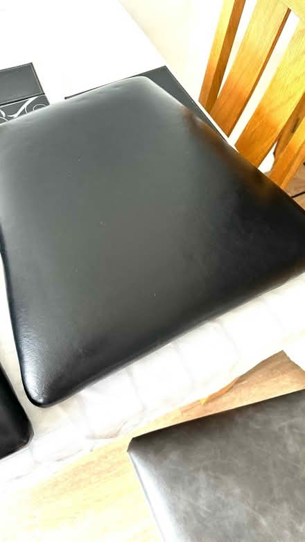 Photo of free chair seats x4 black leather (CT5) #3