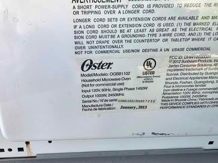 Photo of free Microwave (Central District/Madrona) #2