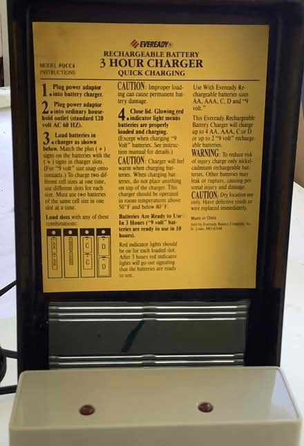 Photo of free EVEREADY battery charger (Brightwood, Washington D) #2