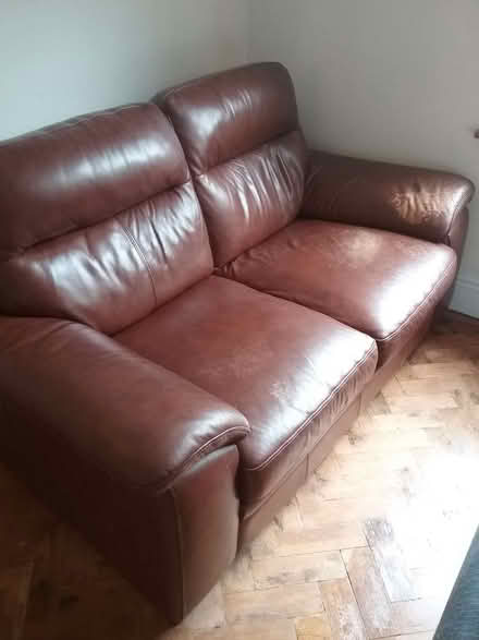 Photo of free 2 seat leather sofa (Wrenbury CW5) #1