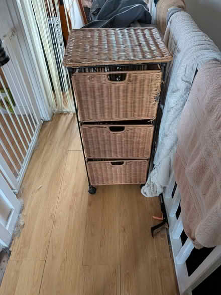 Photo of free 3 high wicker basket stand (Bracklesham Bay PO20) #3