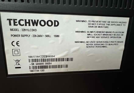 Photo of free 32 inch Techwood TV (Clonshaugh, Dublin 17) #4