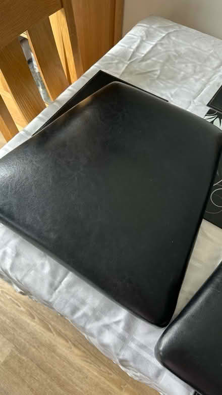 Photo of free chair seats x4 black leather (CT5) #4