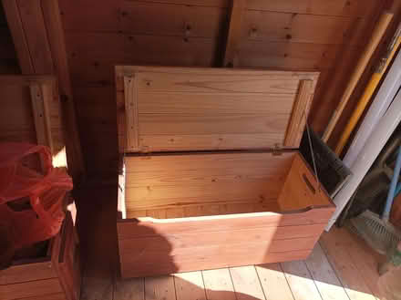 Photo of free 2 wooden homemade storage boxes (Gosport PO13. BRIDGEMARY) #3