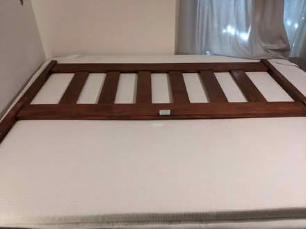 Photo of free IKEA Euro King Size pine bed frame (BA2) #2