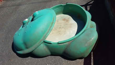Photo of free Green Turtle-shaped sandbox w/ lid (Lake Hiawatha, NJ) #1