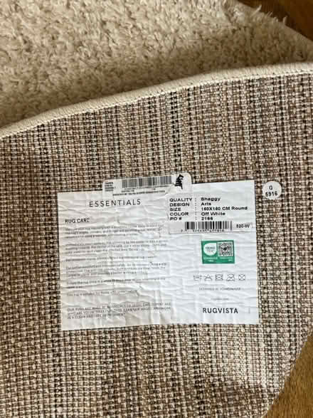 Photo of free Rugvista Round beige rug (Beckton E16) #2