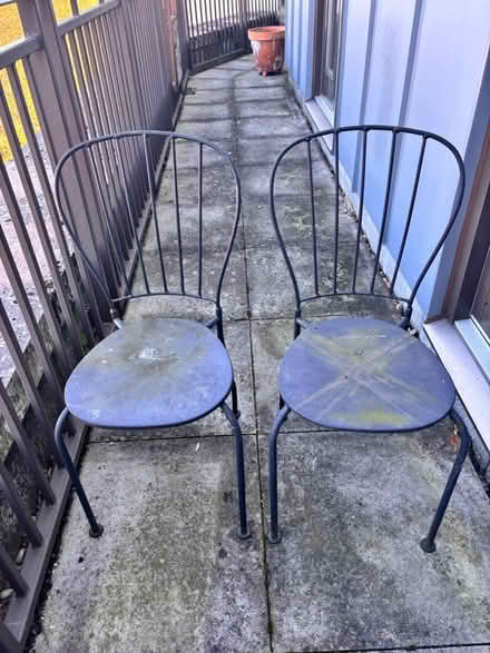 Photo of free 2x outdoor metal chairs (N7 8bw) #1